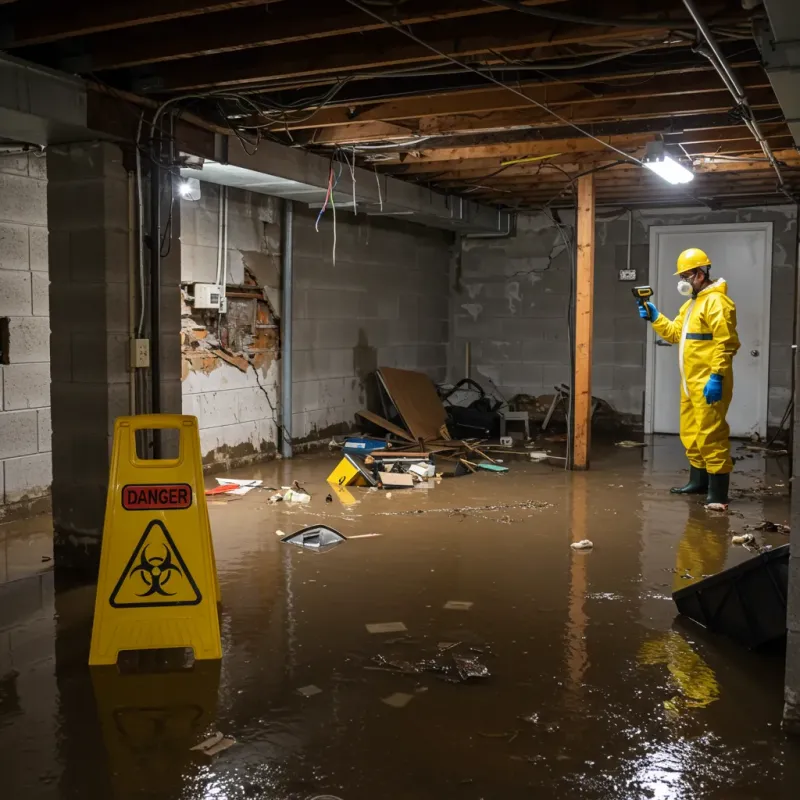 Flooded Basement Electrical Hazard in Red River County, TX Property