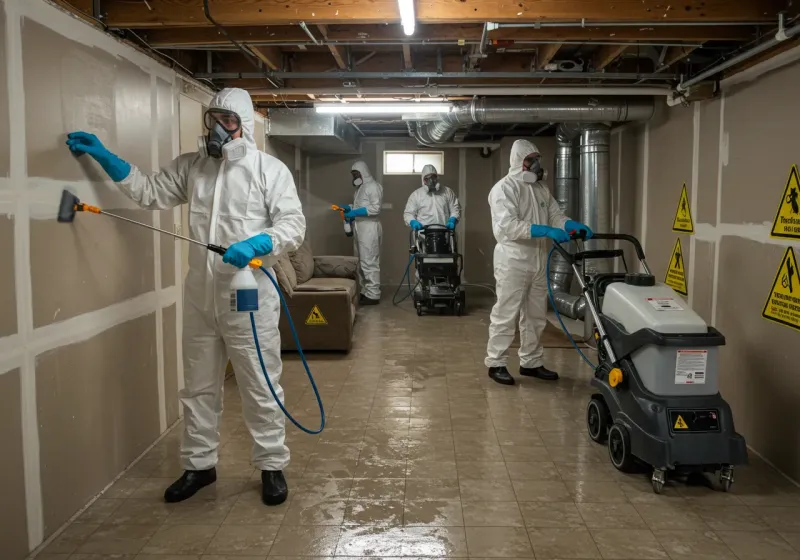 Basement Moisture Removal and Structural Drying process in Red River County, TX